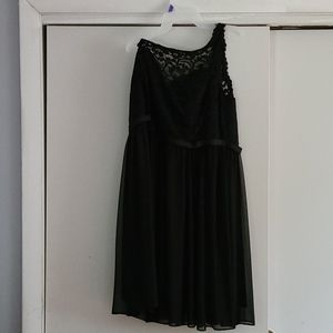 Davids bridal one shoulder mid dress